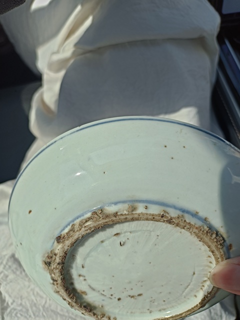 古玩陶瓷明代青花三鳳紋盤拍賣，當(dāng)前價格3888元