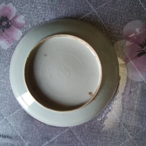 古玩陶瓷魚藻紋青花盤真品鑒賞圖
