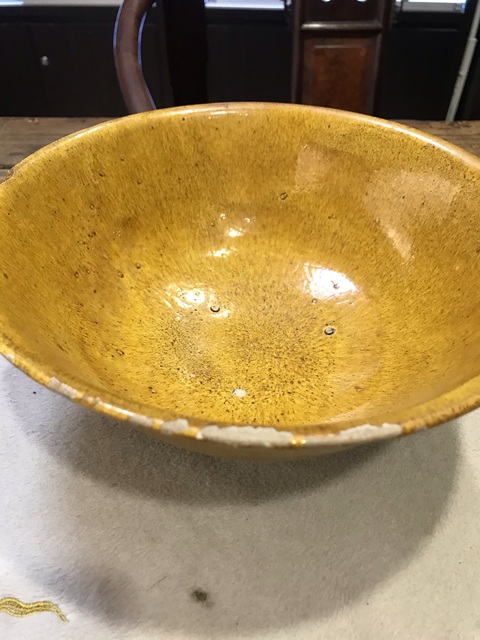 古玩陶瓷遼代黃釉大碗真品鑒賞圖
