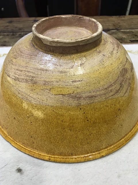 古玩陶瓷遼代黃釉大碗真品鑒賞圖