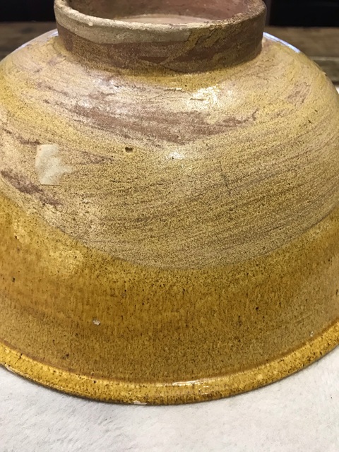 古玩陶瓷遼代黃釉大碗真品鑒賞圖