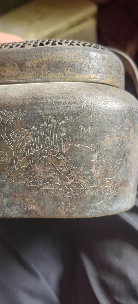 古玩雜項(xiàng)銅手爐真品鑒賞圖