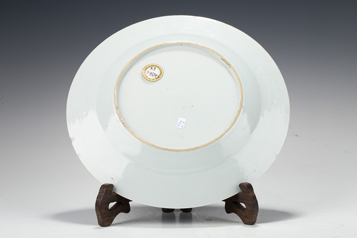 古玩陶瓷清早·青花歲寒三友花鳥紋折沿盤真品鑒賞圖