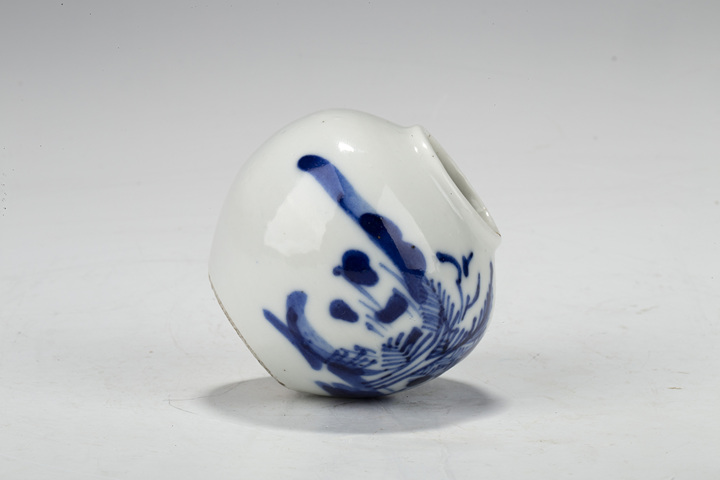 古玩陶瓷晚清·青花山水紋水盂拍賣，當前價格1288元