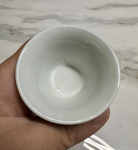 古玩陶瓷青花竹紋杯真品鑒賞圖