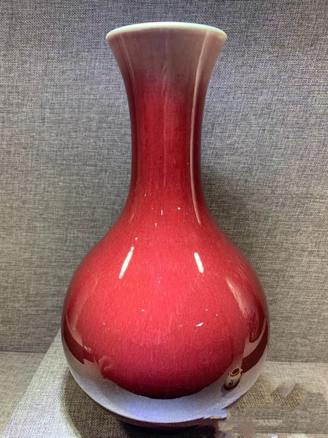 古玩陶瓷郎紅釉玉壺春瓶拍賣，當前價格16000元