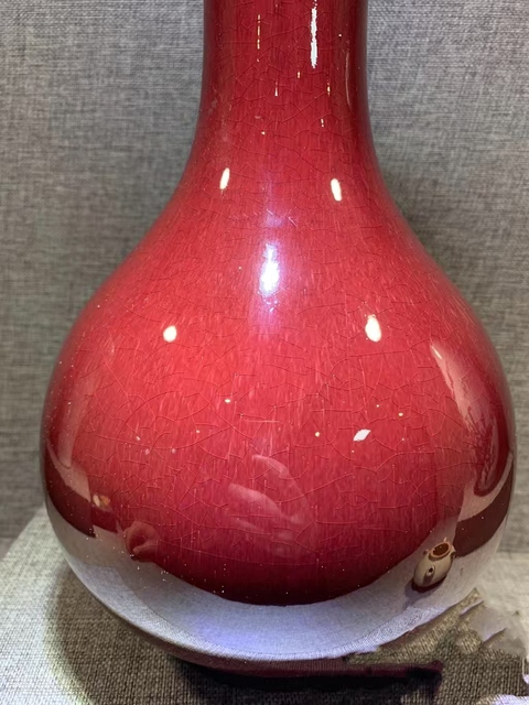 古玩陶瓷郎紅釉玉壺春瓶拍賣，當前價格16000元