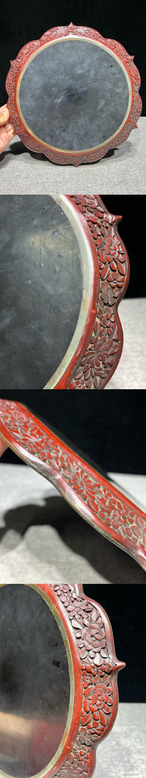 古玩陶瓷龍紋葵口盤真品鑒賞圖