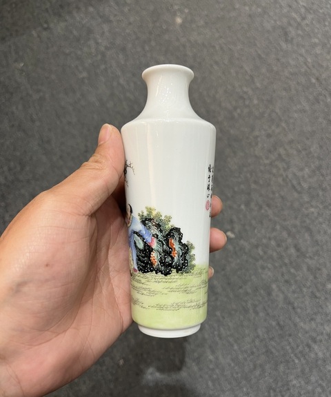 古玩陶瓷粉彩瓶真品鑒賞圖