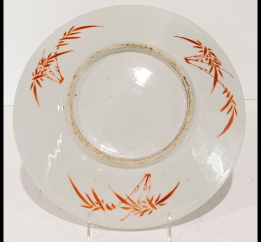 古玩陶瓷百子鬧春粉彩盤真品鑒賞圖