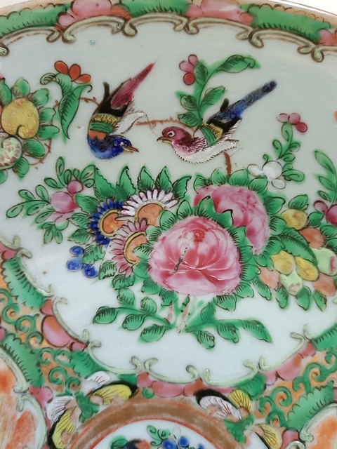 古玩陶瓷29cm廣彩描金人物故事紋盤拍賣,當前價格1480元