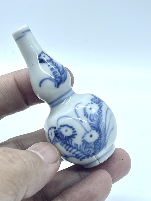 古玩陶瓷康熙青花葫蘆瓶真品鑒賞圖