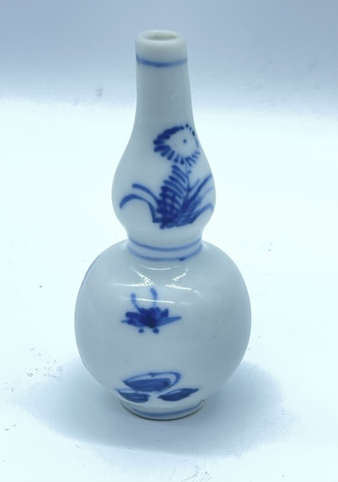 古玩陶瓷康熙青花葫蘆瓶真品鑒賞圖