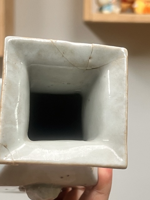 古玩陶瓷油粉彩人物故事紋四方瓶真品鑒賞圖