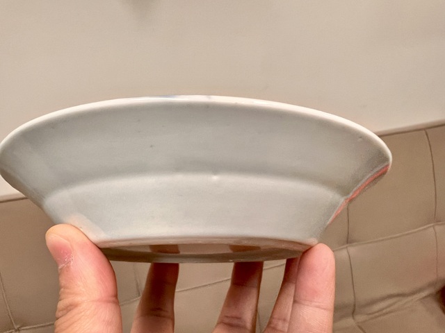 古玩陶瓷青花山水人物紋折沿盤真品鑒賞圖