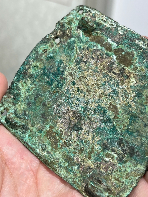 古玩銅器乳釘紋銅飾件真品鑒賞圖