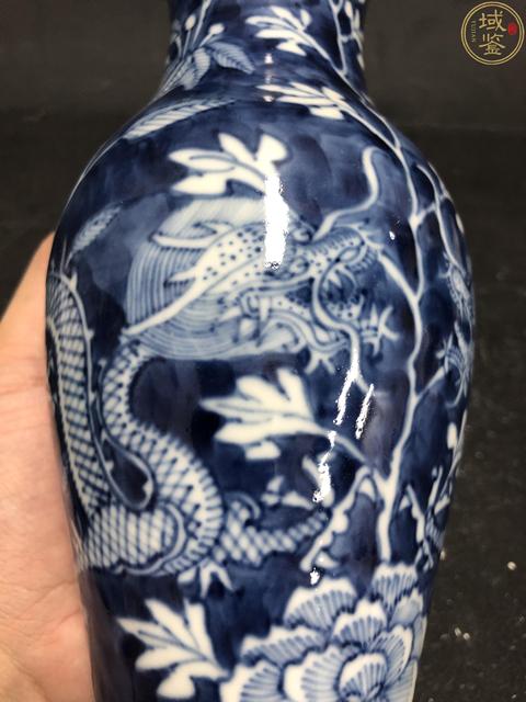 古玩陶瓷青花龍穿花賞瓶拍賣，當前價格2980元