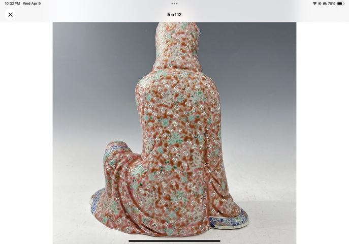 古玩陶瓷觀音塑像真品鑒賞圖