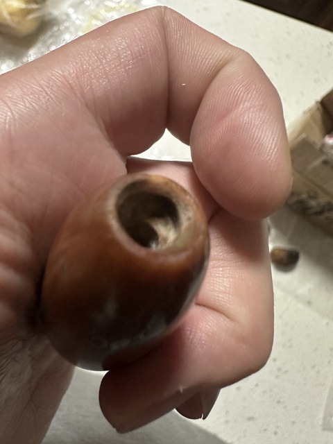 古玩雜項瑪瑙珠真品鑒賞圖