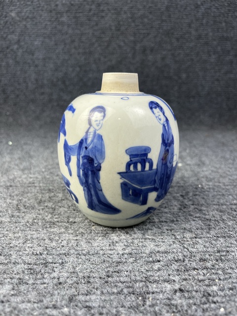 古玩陶瓷康熙四美圖罐真品鑒賞圖