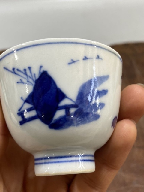 古玩陶瓷青花杯真品鑒賞圖
