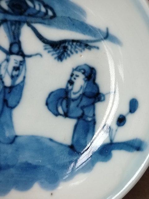 古玩陶瓷青花三星高照盤真品鑒賞圖