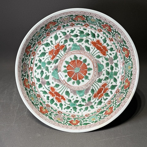 古玩陶瓷五彩盤真品鑒賞圖