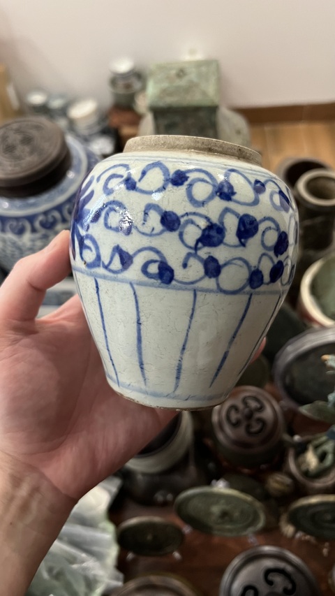 古玩陶瓷青花罐真品鑒賞圖