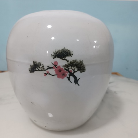 古玩陶瓷鶴紋罐拍賣,當前價格680元