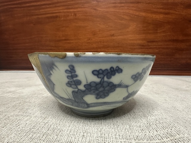 明·萬歷青花洞石花卉圖碗拍賣，當前價格2800元
