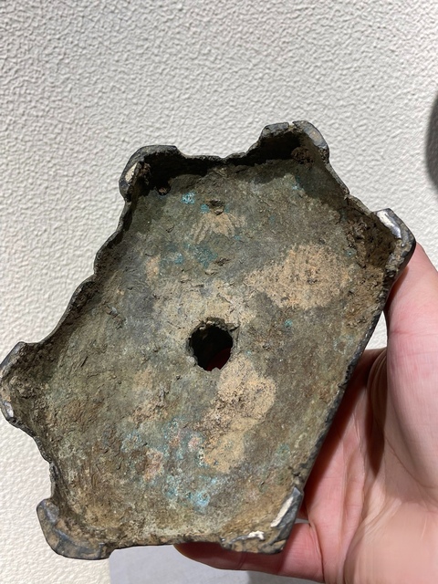 古玩銅器佛座真品鑒賞圖