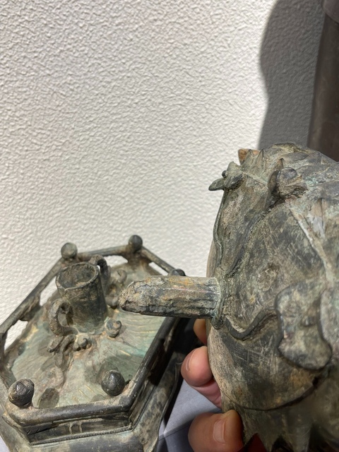 古玩銅器佛座真品鑒賞圖