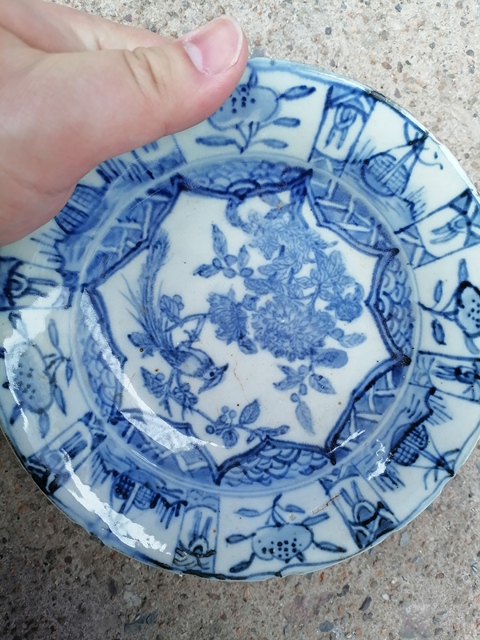 古玩陶瓷清代?青花盤拍賣，當前價格400元