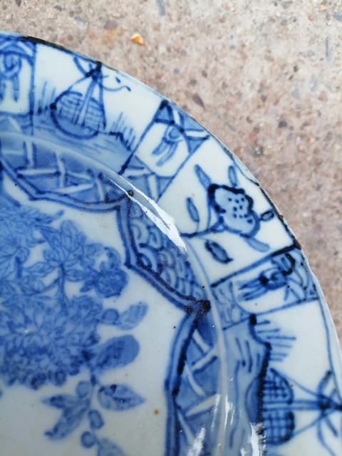 古玩陶瓷清代?青花盤拍賣，當前價格400元