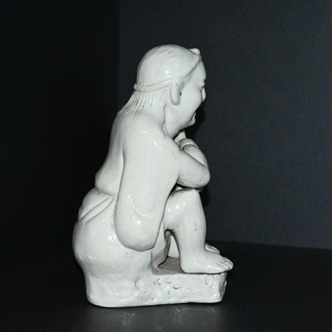 古玩陶瓷德化窯劉海戲金蟾造像真品鑒賞圖