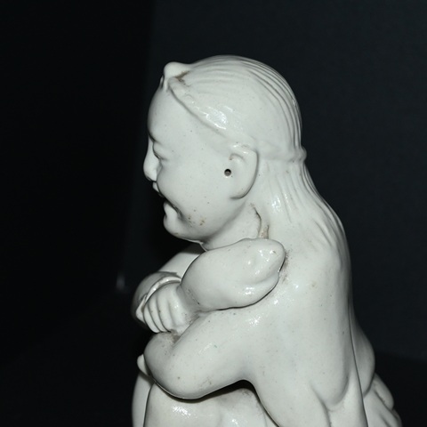 古玩陶瓷德化窯劉海戲金蟾造像真品鑒賞圖