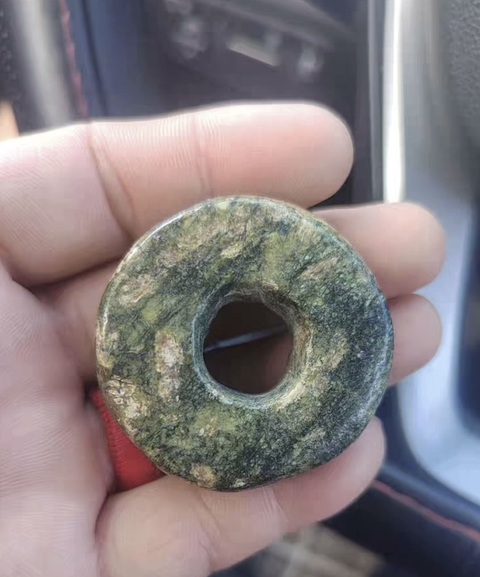 古玩玉器地方料紡輪真品鑒賞圖