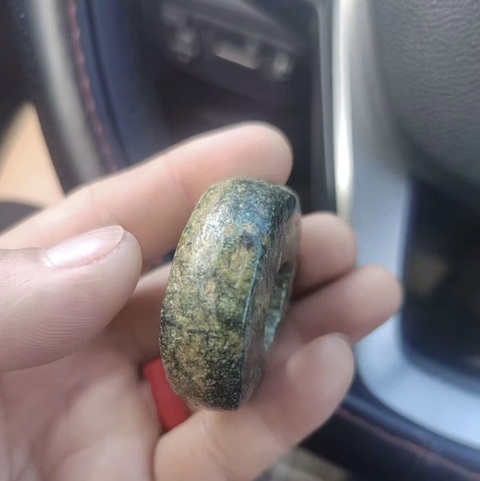 古玩玉器地方料紡輪真品鑒賞圖