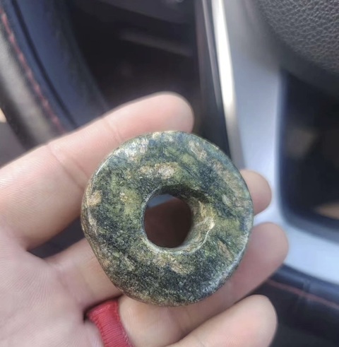 古玩玉器地方料紡輪真品鑒賞圖