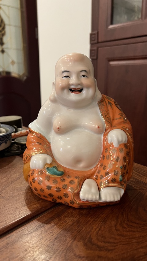 古玩陶瓷彌勒佛塑像真品鑒賞圖