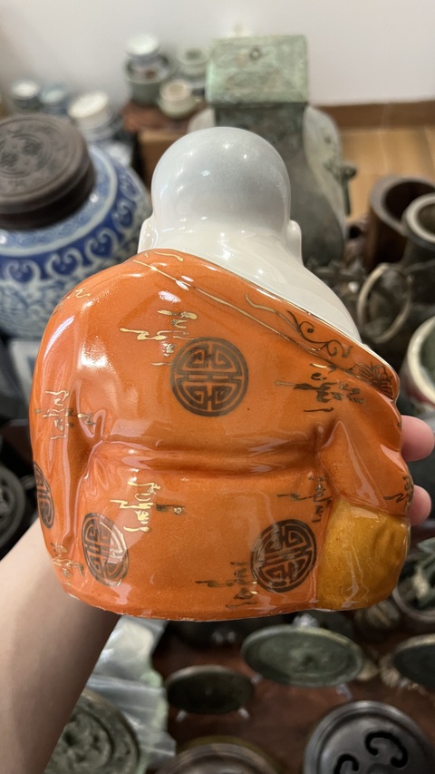 古玩陶瓷彌勒佛塑像真品鑒賞圖