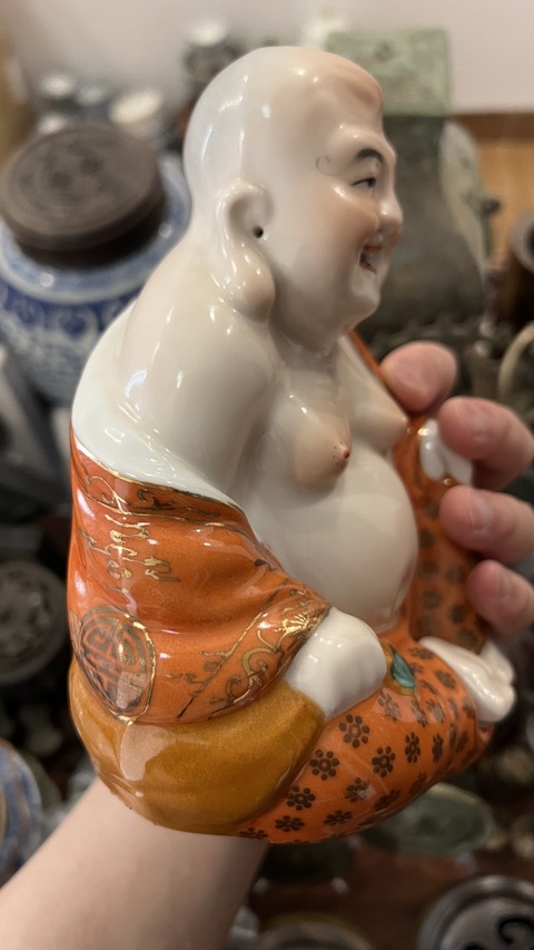 古玩陶瓷彌勒佛塑像真品鑒賞圖