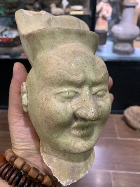 古玩陶瓷俑頭拍賣,當前價格18000元