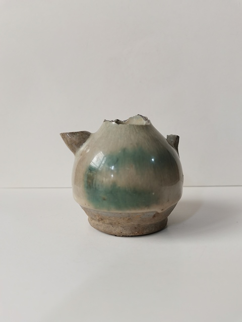 古玩陶瓷長沙窯青釉綠彩水注拍賣,當前價格0元