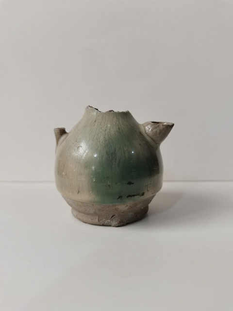 古玩陶瓷長沙窯青釉綠彩水注拍賣,當前價格0元