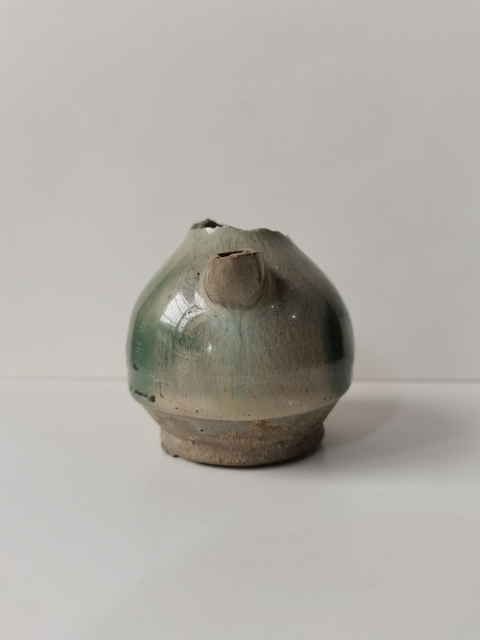 古玩陶瓷長沙窯青釉綠彩水注拍賣,當前價格0元