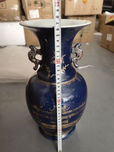 古玩陶瓷晚清雙耳尊真品鑒賞圖