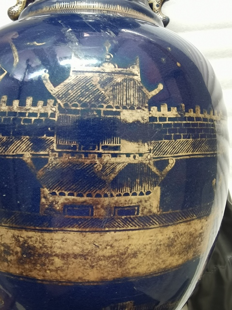 古玩陶瓷晚清雙耳尊真品鑒賞圖