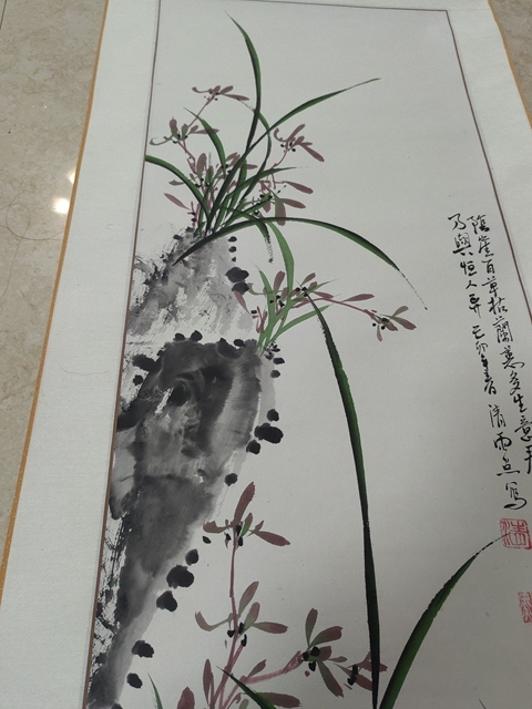 古玩字畫蘭蕙圖真品鑒賞圖