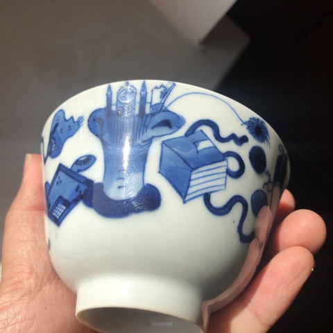 古玩陶瓷青花杯真品鑒賞圖